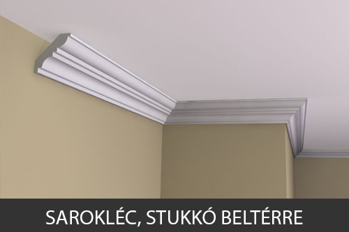 Sarokléc, stukkó beltérre